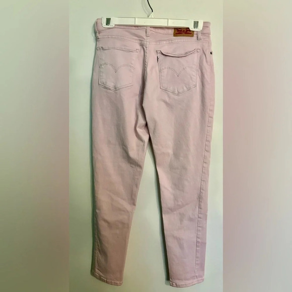 Levi's women 711 skinny stretch mid rise pale mauve 4-way stretch button and zip - Picture 3 of 6